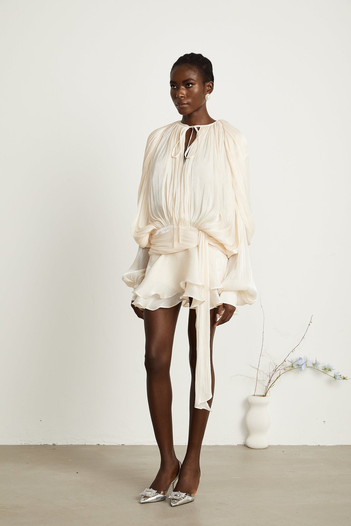 Anaëlle Pearl Ruffled Mini