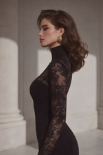 Valentina Black Lace Maxi Dress