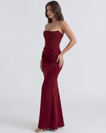 Loredana Strapless Corset Maxi Dress