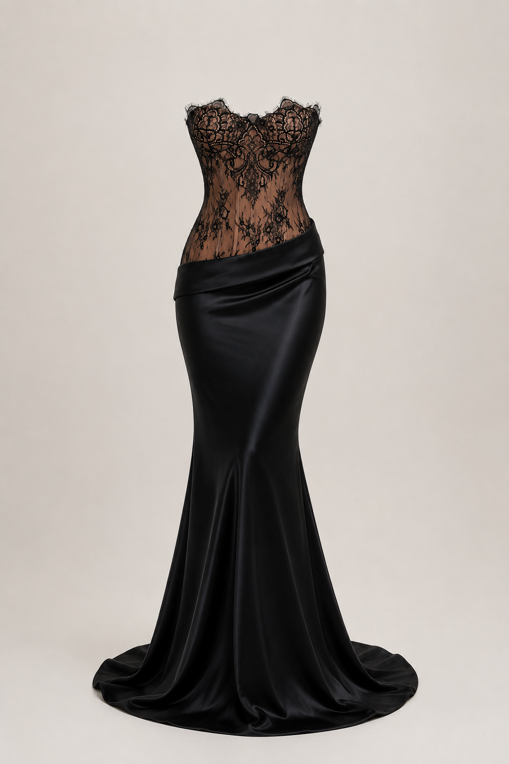 Alessandra Noir Corset Gown