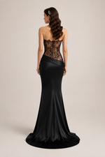 Alessandra Noir Corset Gown