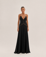 Alina White Plunge Maxi Dress