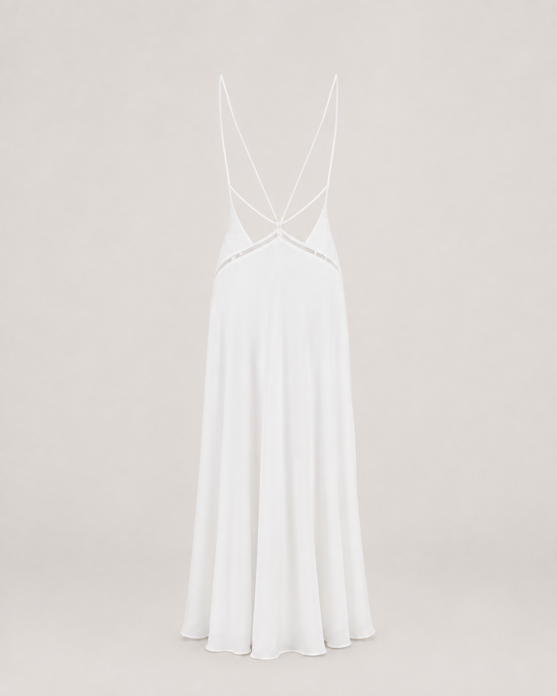 Alina White Plunge Maxi Dress