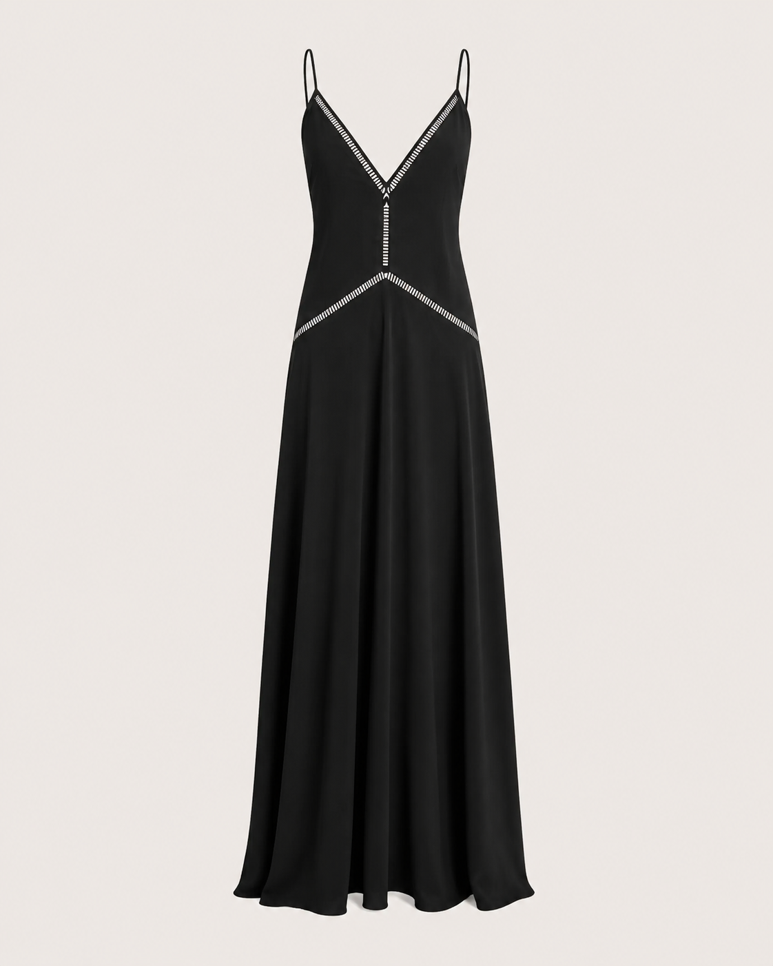 Alina White Plunge Maxi Dress