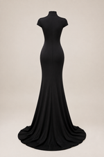 Amara Black Keyhole Maxi Dress