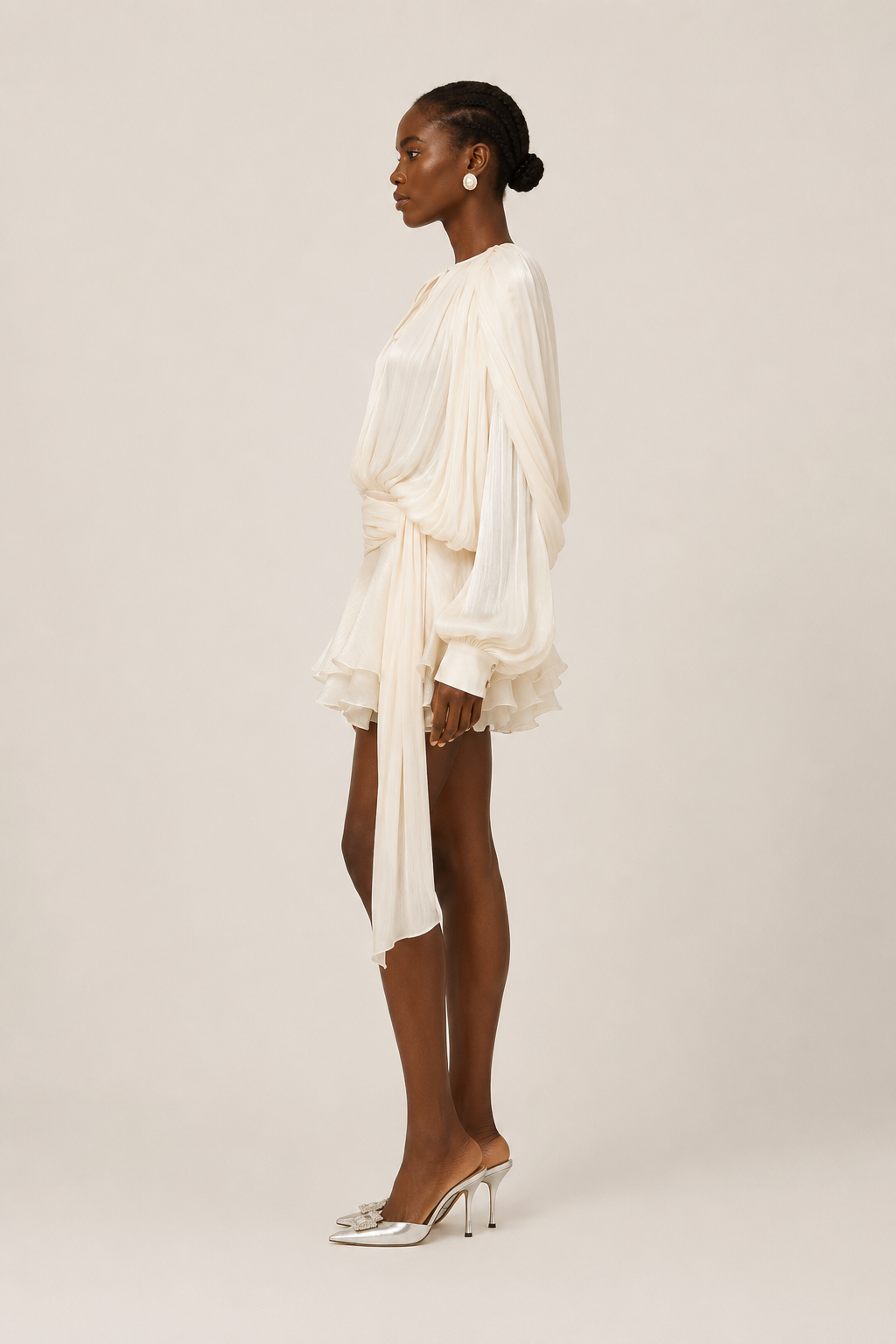 Anaëlle Pearl Ruffled Mini