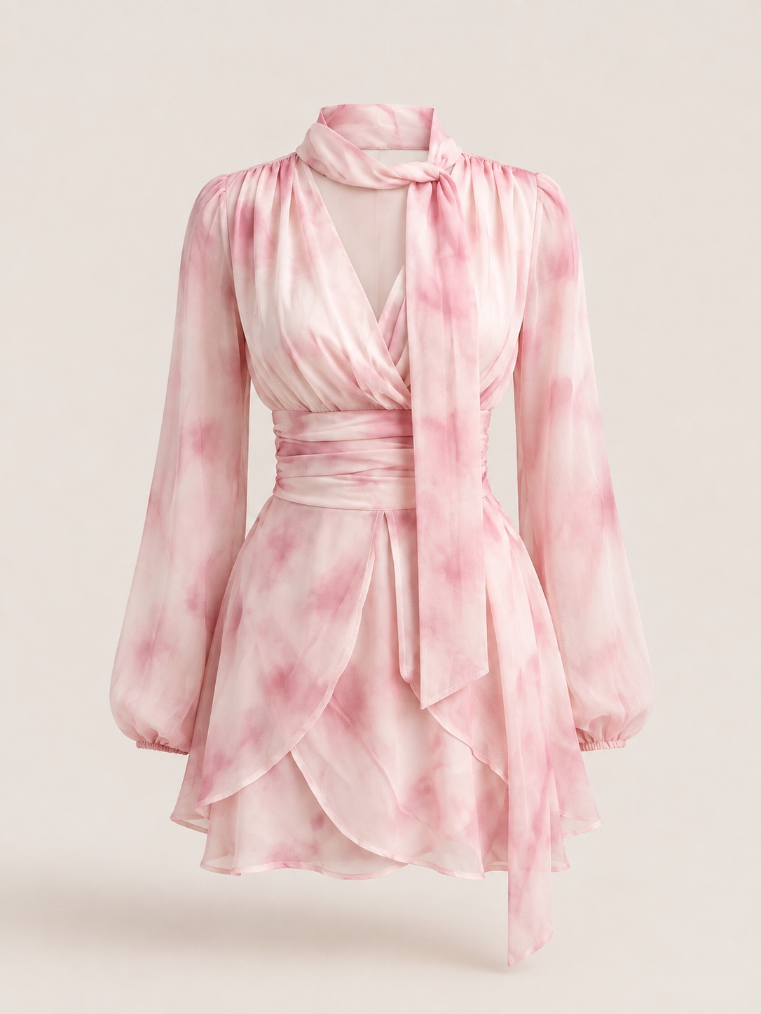 Apolline Blush Ruched Mini