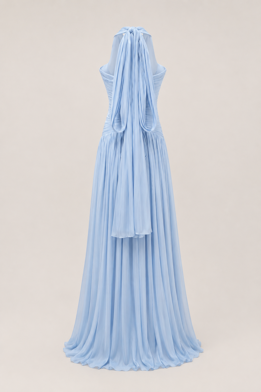 Arielle Sky Pleated Maxi Dress