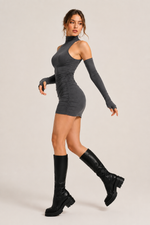 Avélia Cut-Out Shoulder Mini Dress