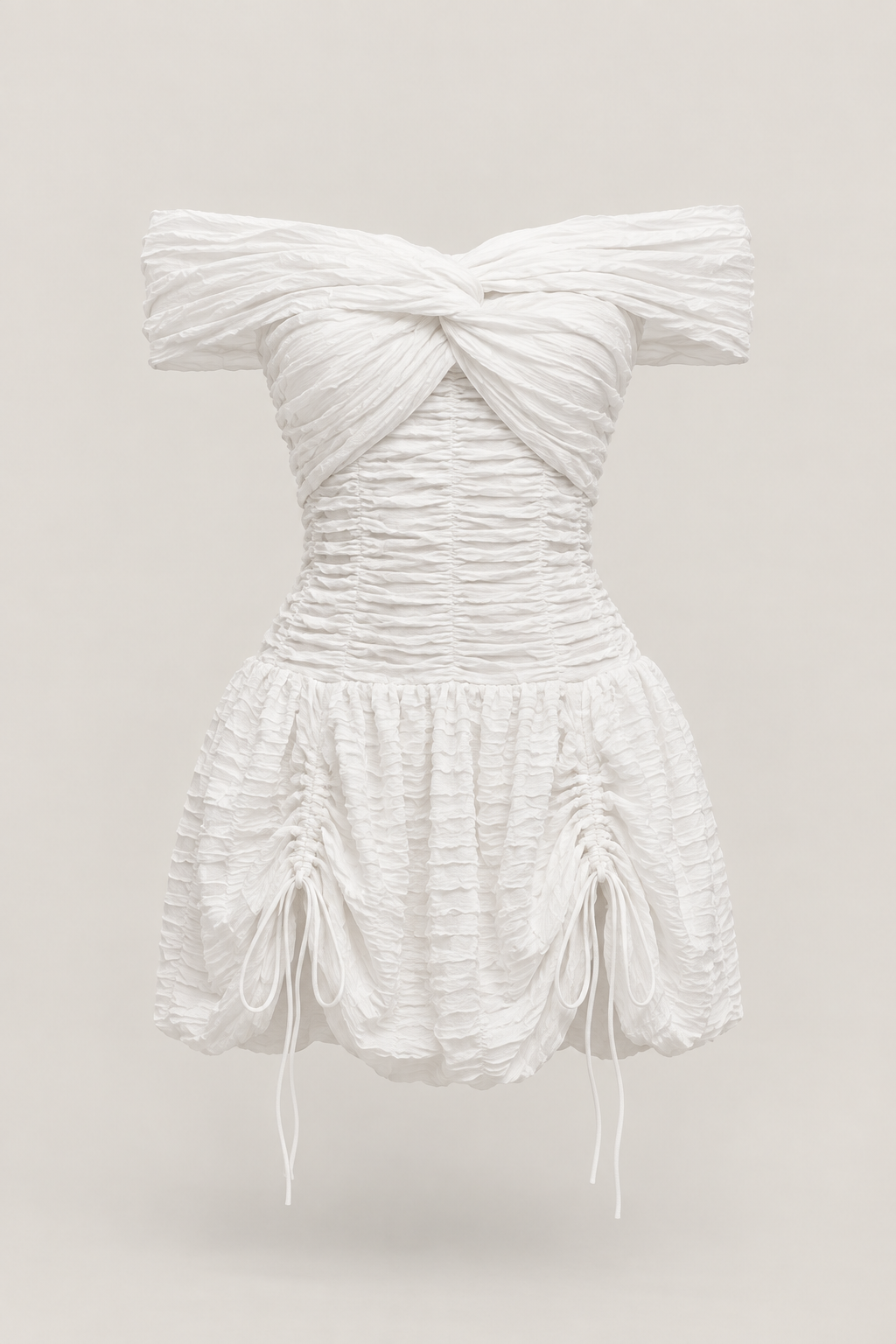 Béatrice White Off-Shoulder Dress