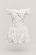 Béatrice White Off-Shoulder Dress