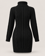 Capucine Noir Cable-Knit Sweater Dress