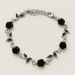 Carved Rose Link Bracelet
