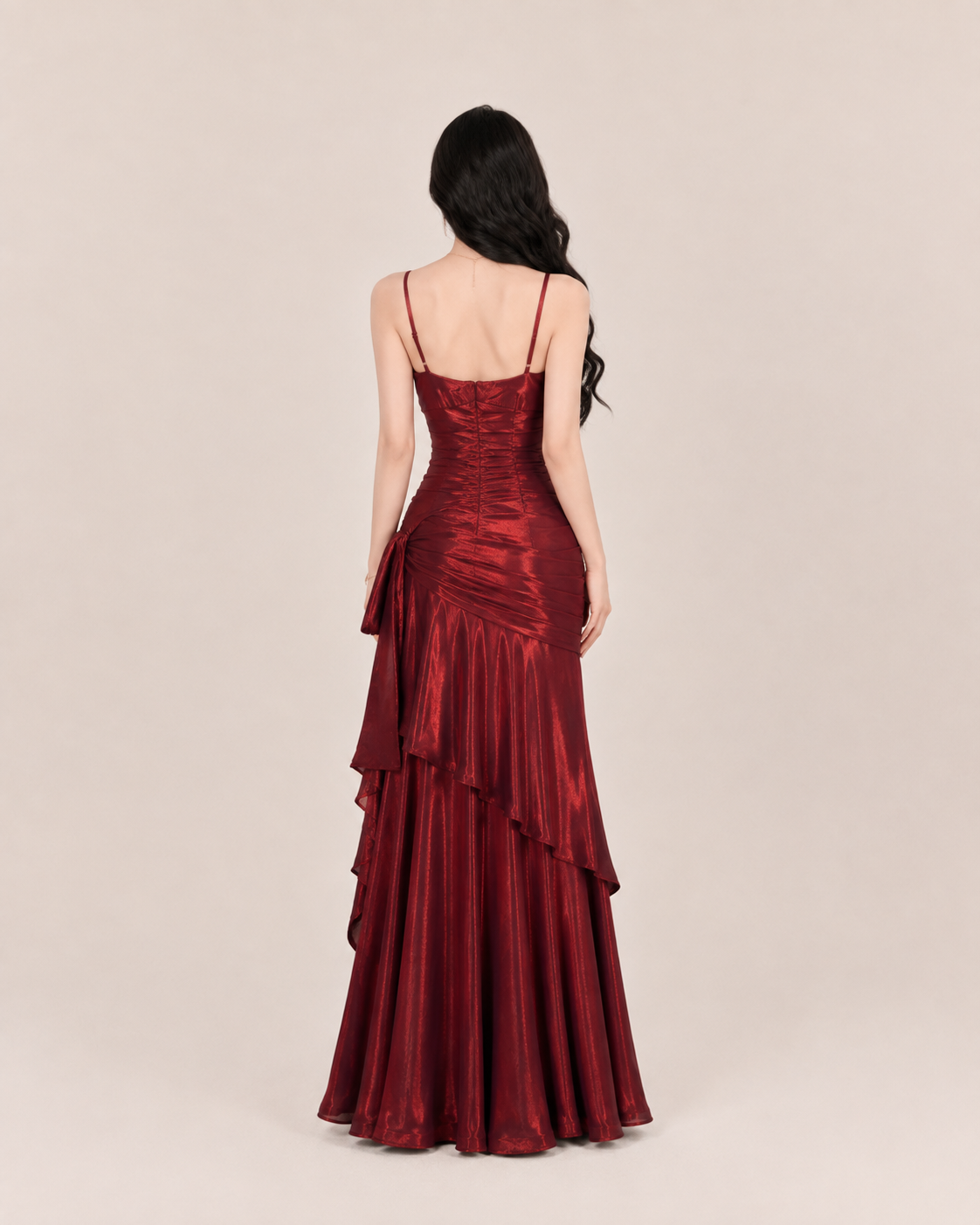 Célestine Ruby Tiered Maxi Dress