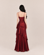 Célestine Ruby Tiered Maxi Dress