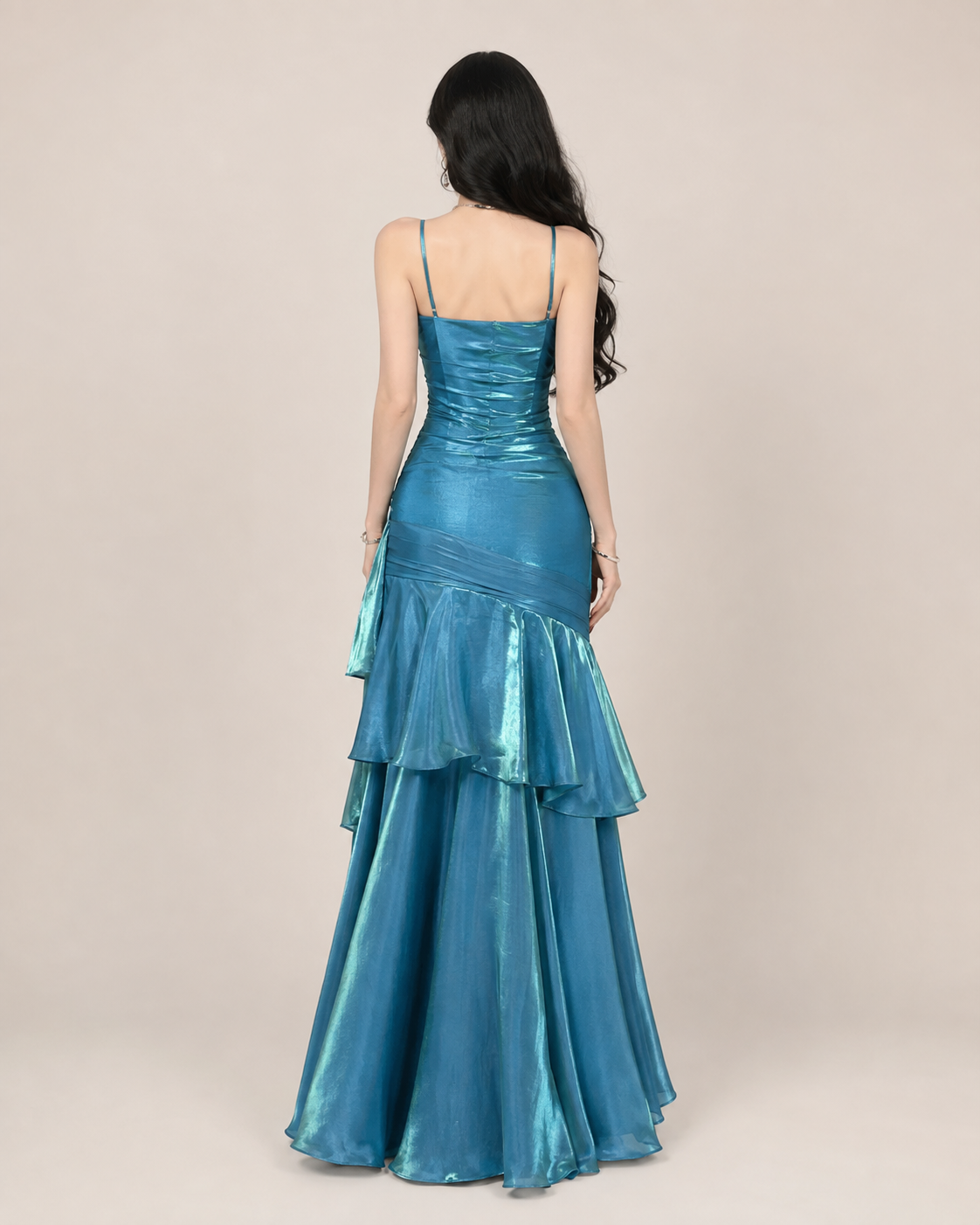 Célestine Ruby Tiered Maxi Dress