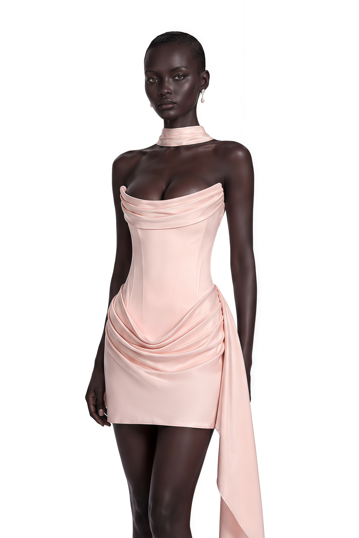 Adeline Blush Draped Mini