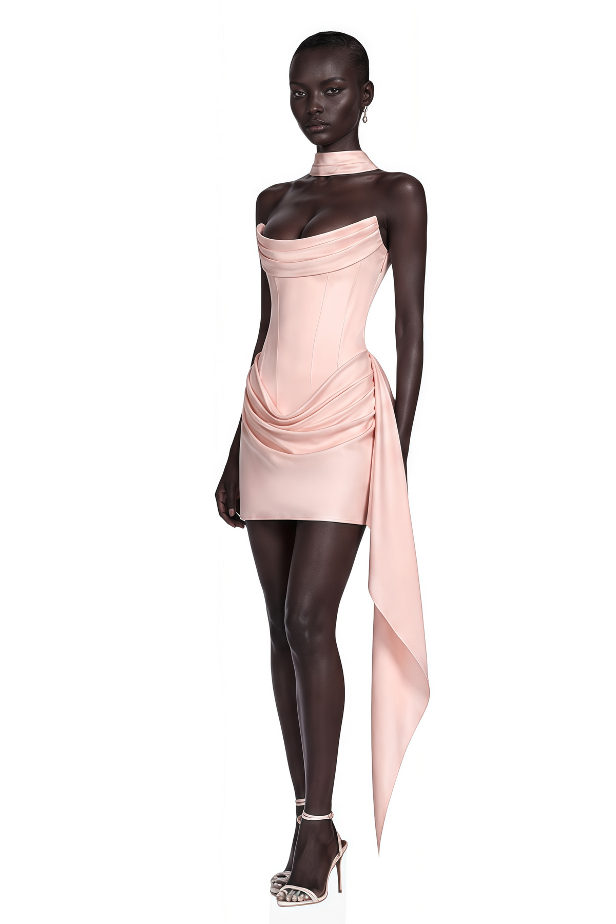 Adeline Blush Draped Mini