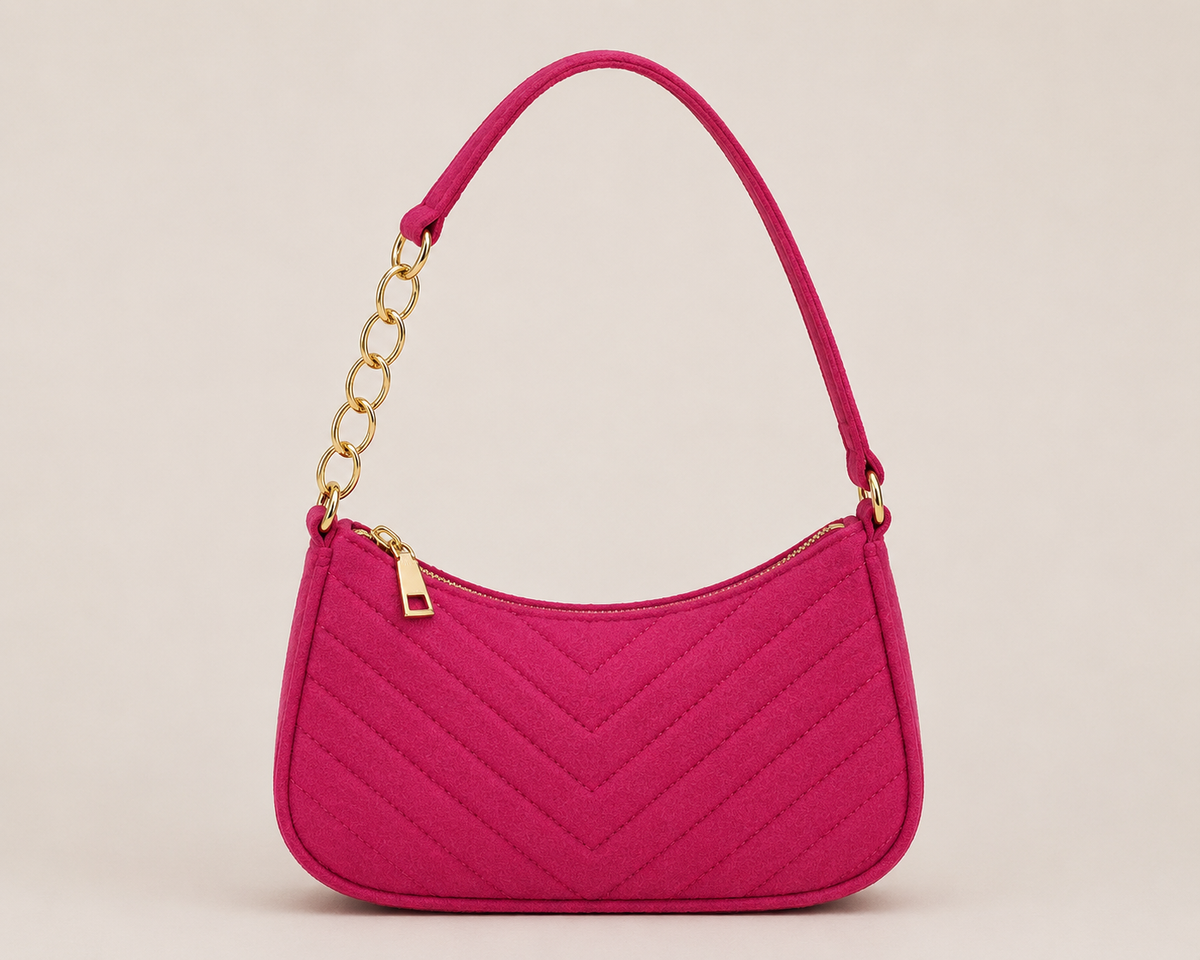 Chevron Zip Shoulder Bag
