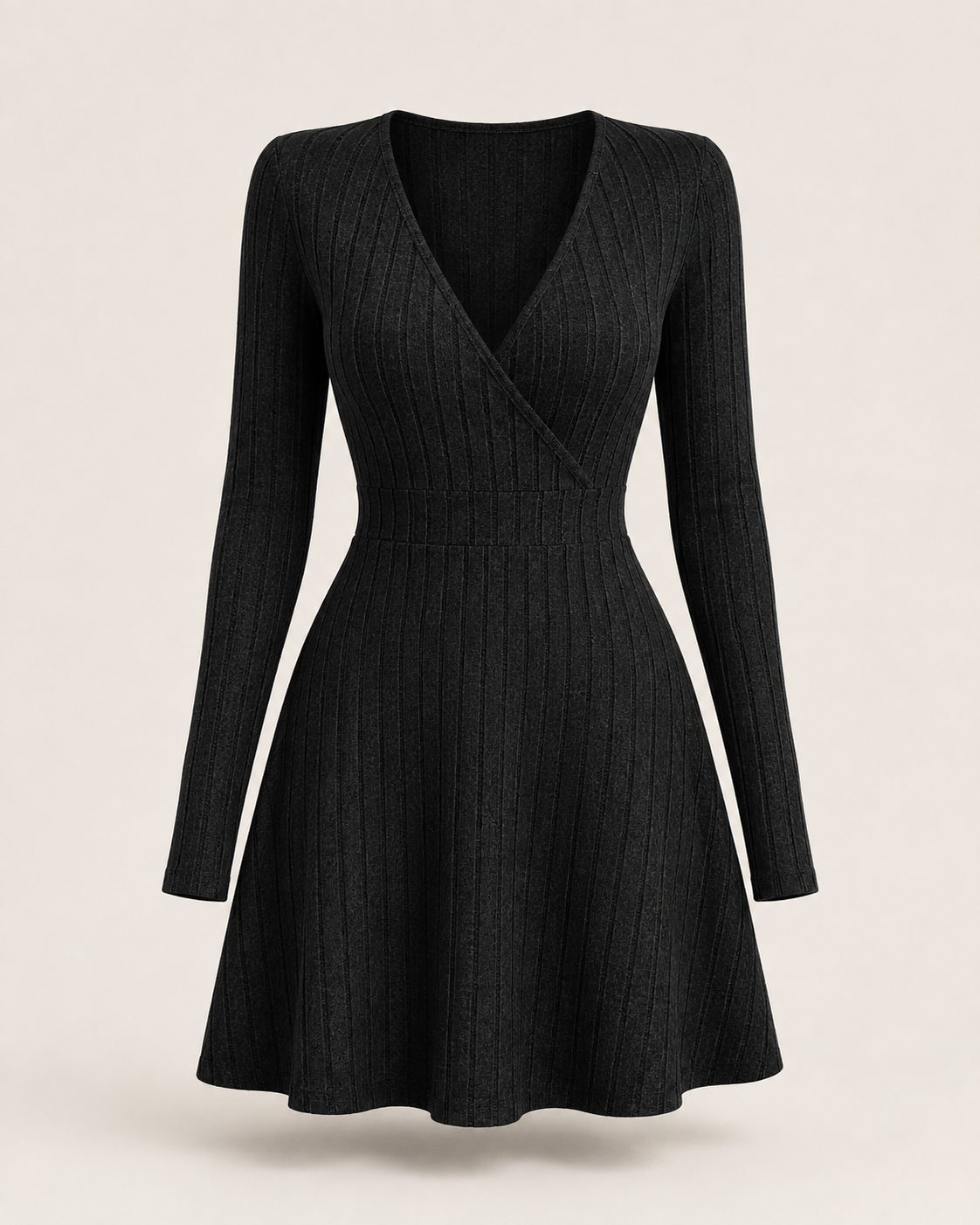 Cressida Noir Sculpted Knit Dress
