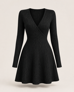 Cressida Noir Sculpted Knit Dress