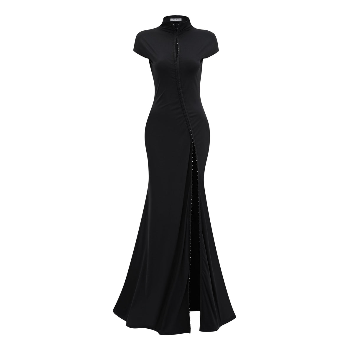 Amara Black Keyhole Maxi Dress