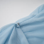 Céleste Baby Blue Pleated Maxi Dress