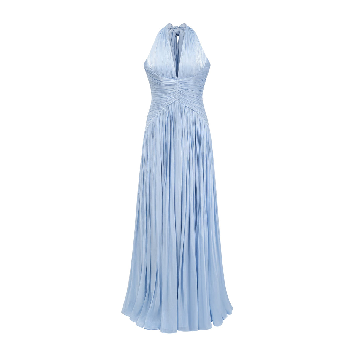 Arielle Sky Pleated Maxi Dress