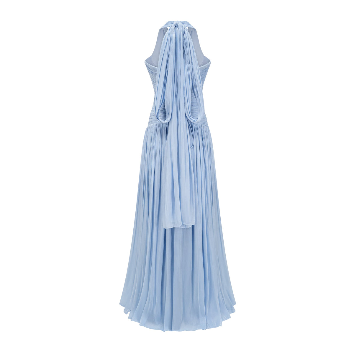 Arielle Sky Pleated Maxi Dress