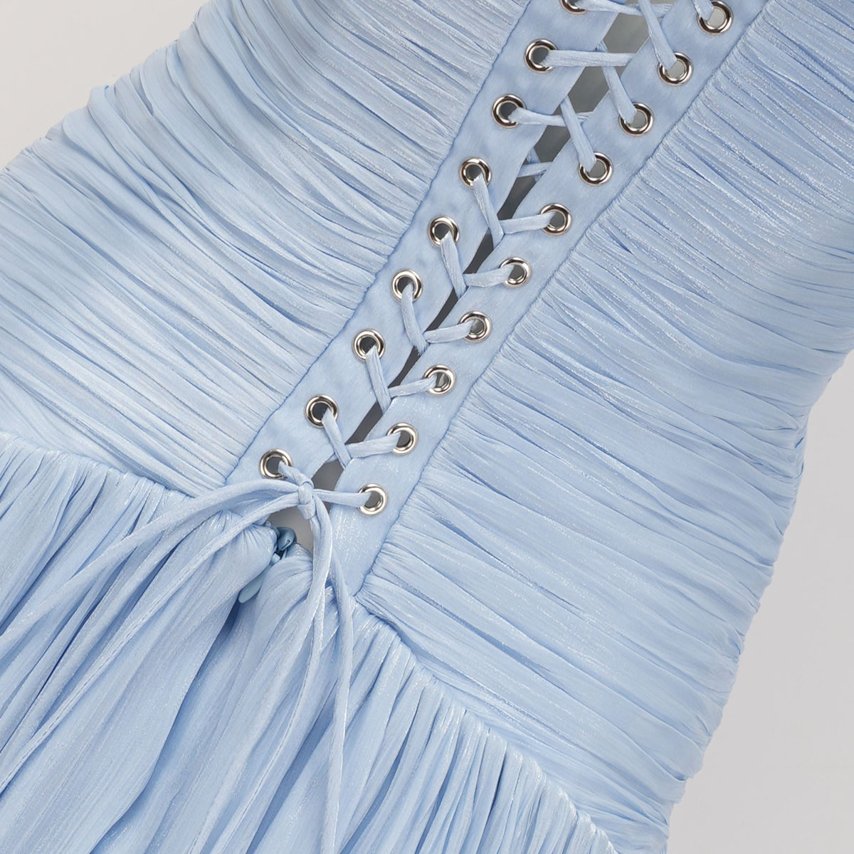 Arielle Sky Pleated Maxi Dress