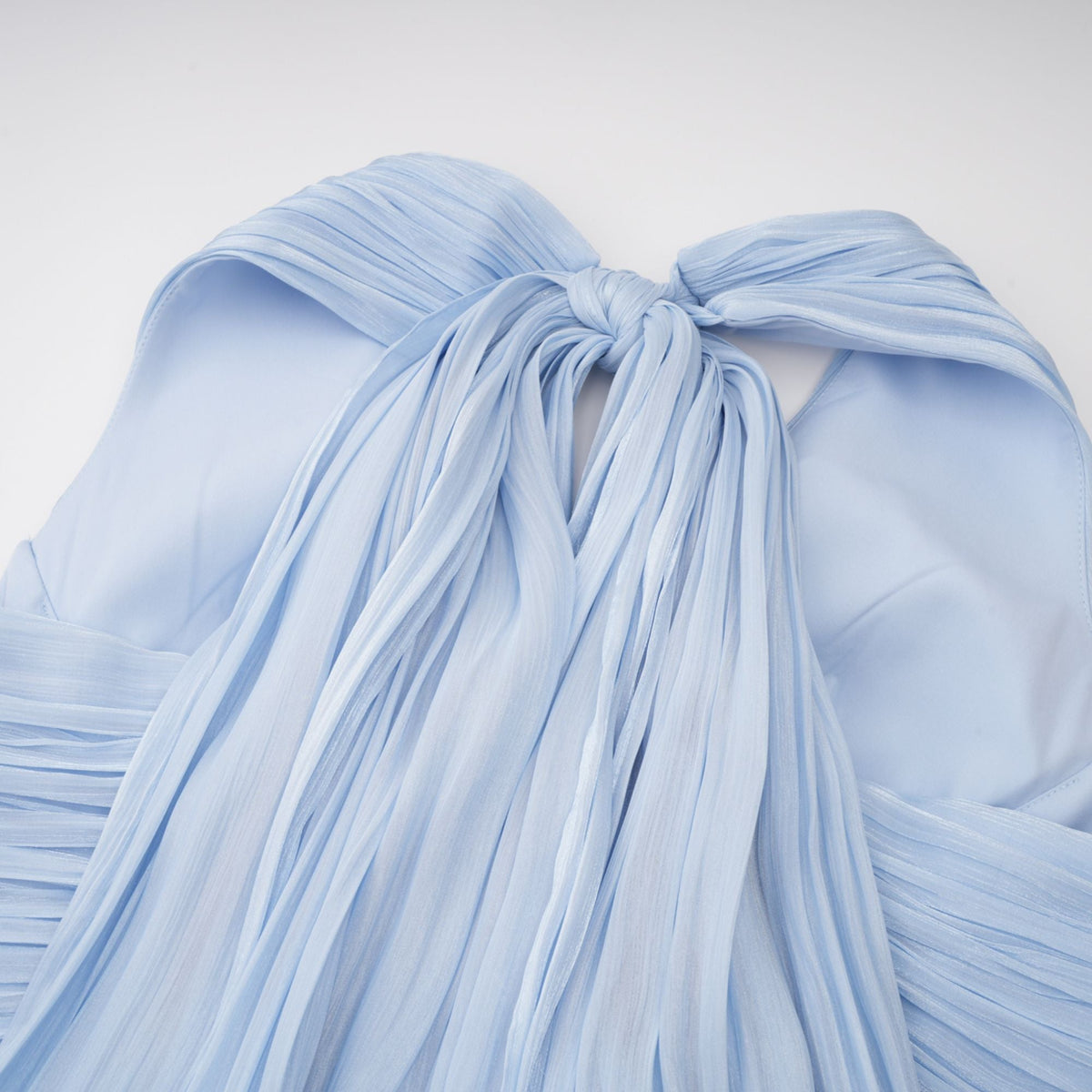 Arielle Sky Pleated Maxi Dress