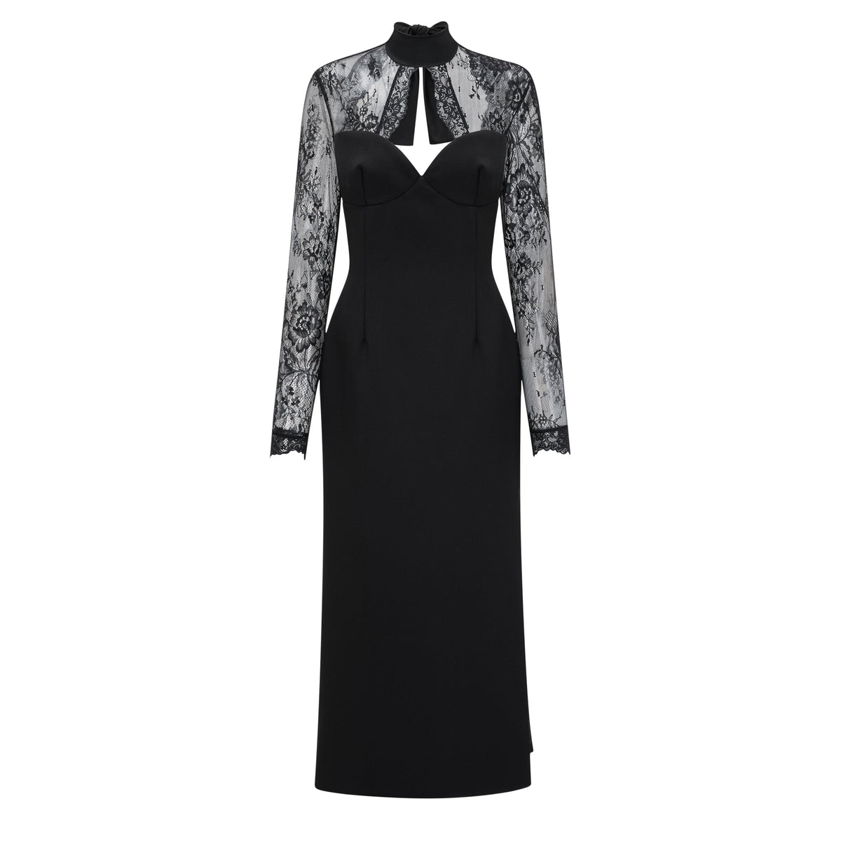 Valentina Black Lace Maxi Dress