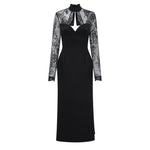 Valentina Black Lace Maxi Dress