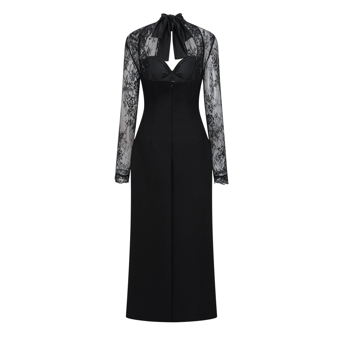 Valentina Black Lace Maxi Dress
