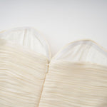 Elara Cream Pleated Gown