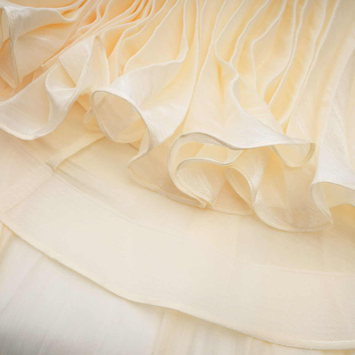Elara Cream Pleated Gown
