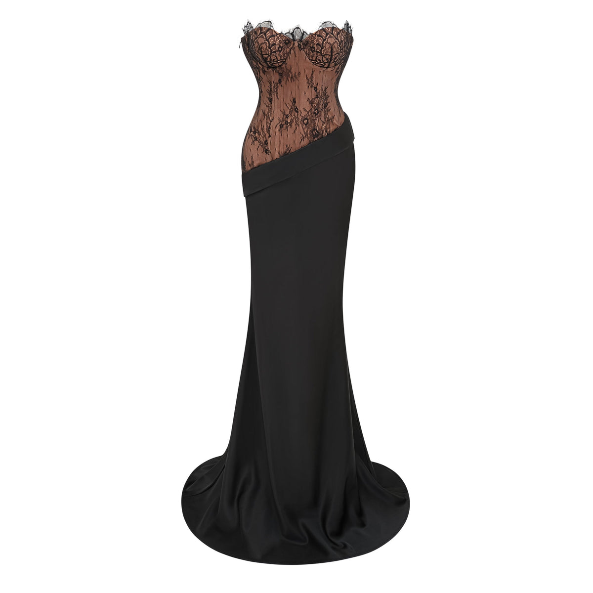 Alessandra Noir Corset Gown