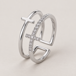 Double-Band Cross Ring