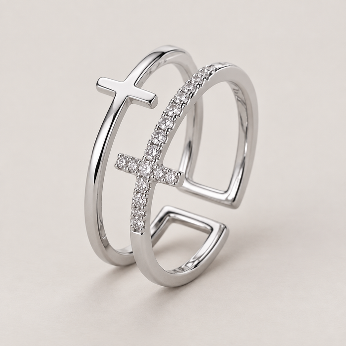 Double-Band Cross Ring