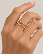 Double-Band Cross Ring