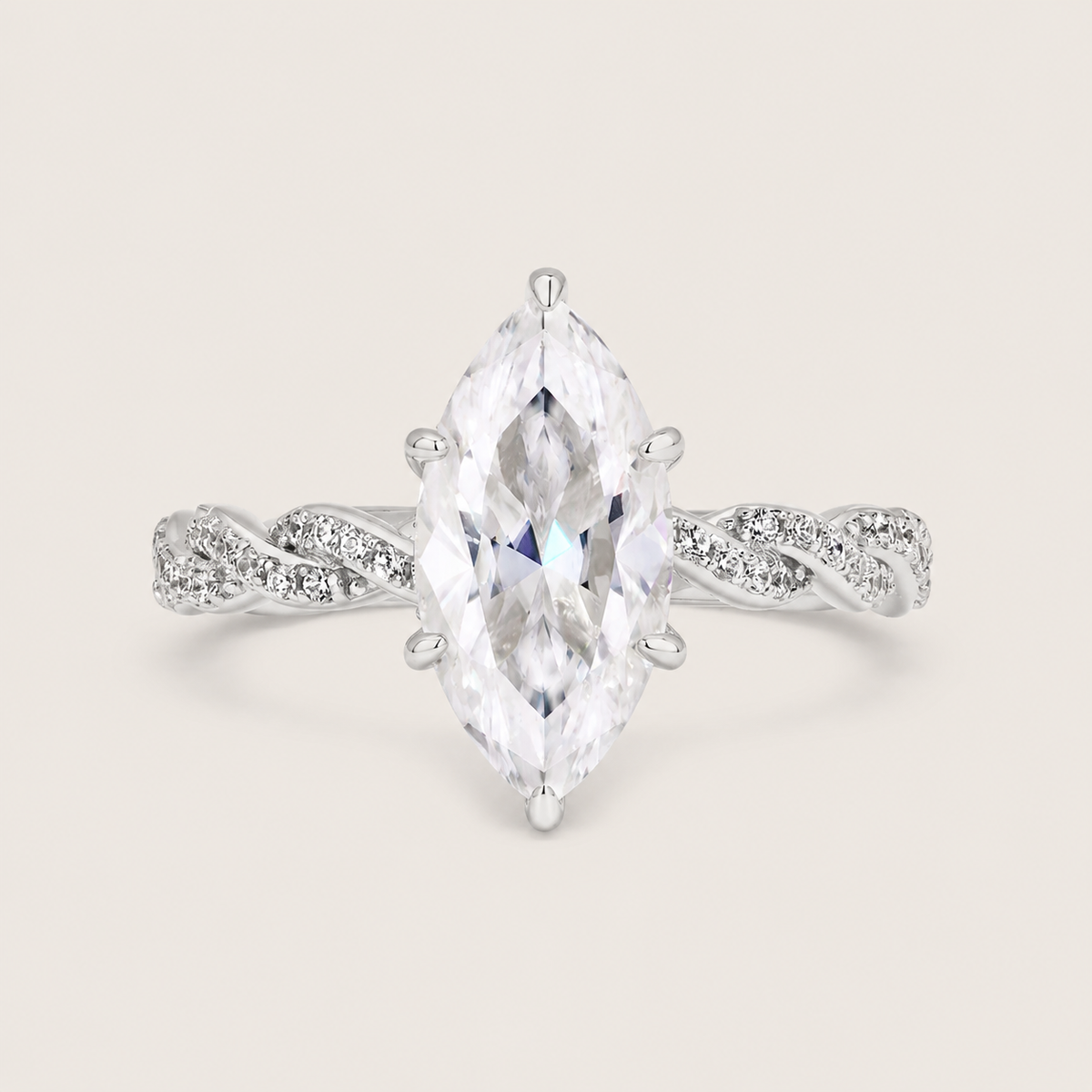 Marquise Moissanite Ring
