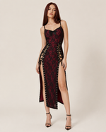 Drusilla Bordeaux Gothic Column Dress