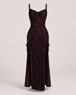 Drusilla Bordeaux Gothic Column Dress