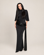 Émeline Noir Embellished Maxi