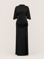 Émeline Noir Embellished Maxi