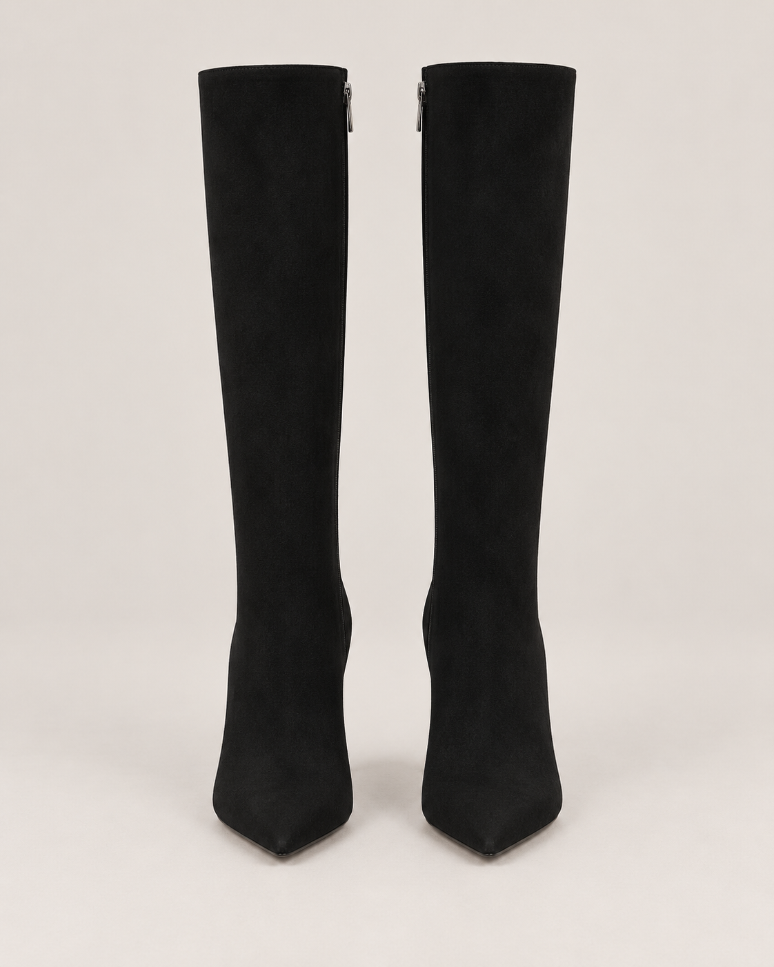 Faux Suede Stiletto Knee-High Boots