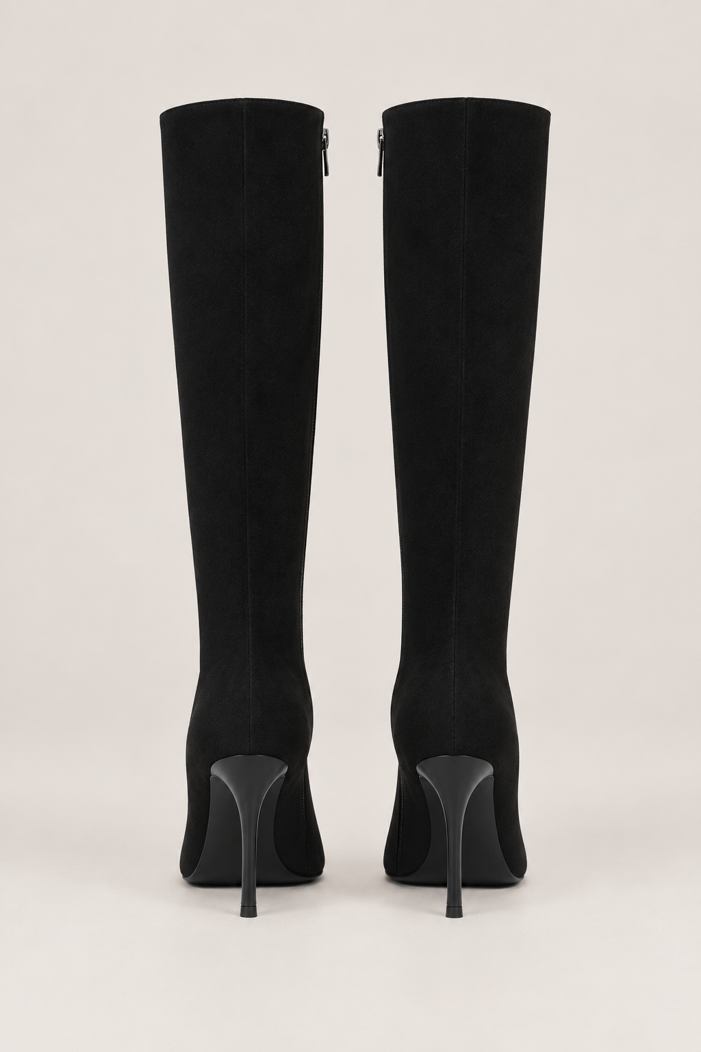 Faux Suede Stiletto Knee-High Boots