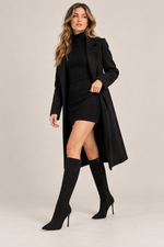 Faux Suede Stiletto Knee-High Boots