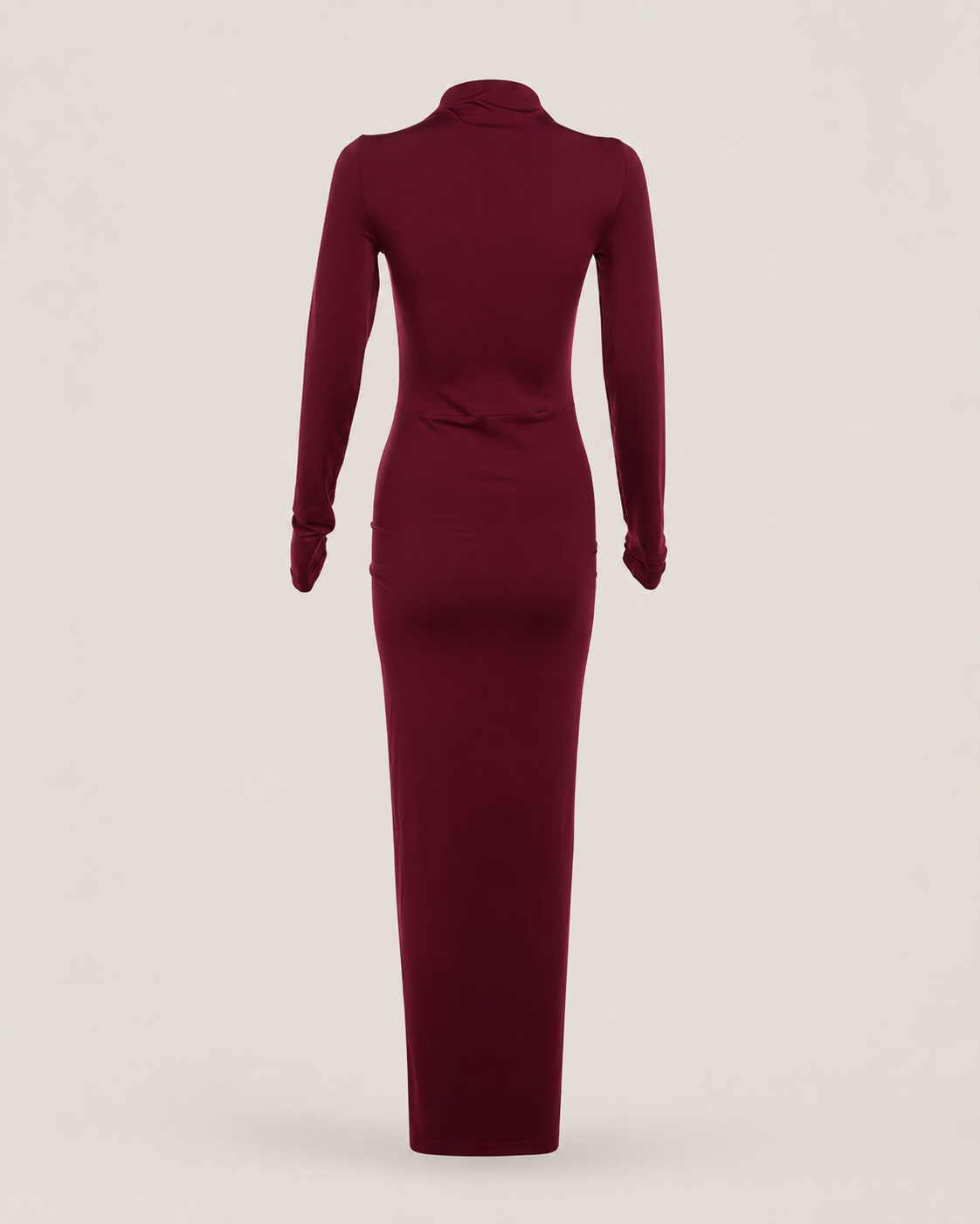 Flavia Grey Ruched Maxi Dress