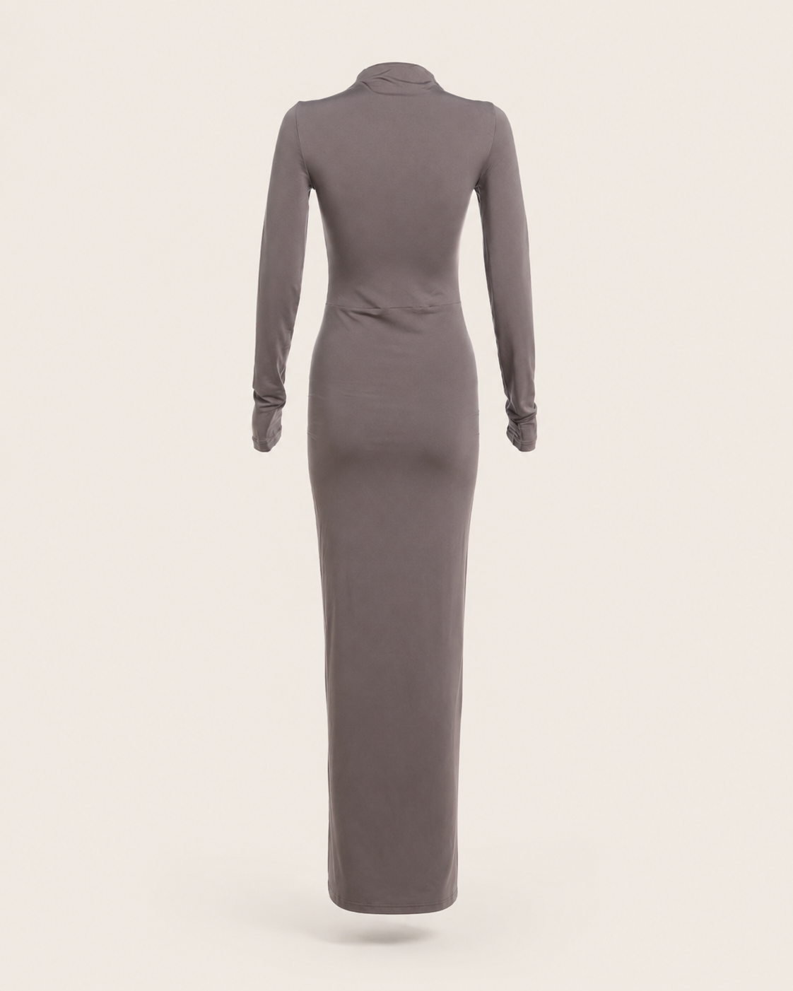 Flavia Grey Ruched Maxi Dress